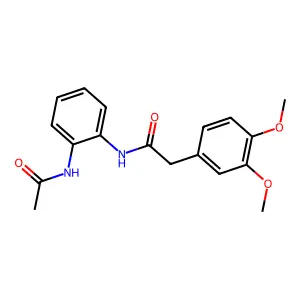 N-(2-acetamidophenyl)-2-(3,4-dimethoxyphenyl)acetamide structure