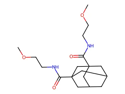N1,N3-bis(2-methoxyethyl)adamantane-1,3-dicarboxamide structure
