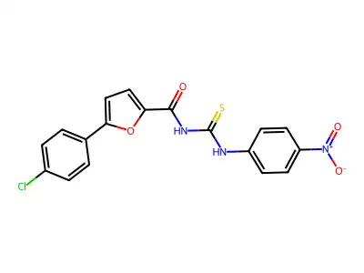 5-(4-chlorophenyl)-N-[(4-nitrophenyl)carbamothioyl]furan-2-carboxamide structure