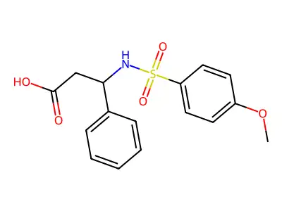 3-[(4-Methoxyphenyl)sulfonylamino]-3-phenylpropanoic acid structure