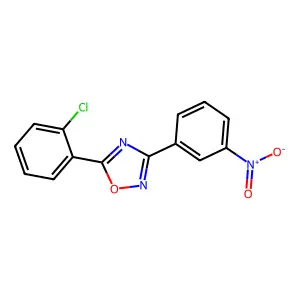 5-(2-Chlorophenyl)-3-(3-nitrophenyl)-1,2,4-oxadiazole structure