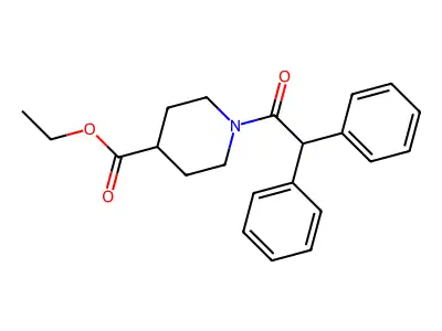 Ethyl 1-(diphenylacetyl)-4-piperidinecarboxylate structure