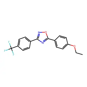 5-(4-Ethoxyphenyl)-3-[4-(trifluoromethyl)phenyl]-1,2,4-oxadiazole structure