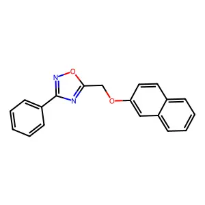 5-[(Naphthalen-2-yloxy)methyl]-3-phenyl-1,2,4-oxadiazole structure