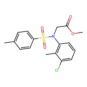 Methyl N-(3-chloro-2-methylphenyl)-N-[(4-methylphenyl)sulfonyl]glycinate structure