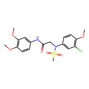 2-(3-chloro-4-methoxy-N-methylsulfonylanilino)-N-(3,4-dimethoxyphenyl)acetamide structure