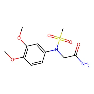 2-(3,4-dimethoxy-N-methylsulfonylanilino)acetamide structure