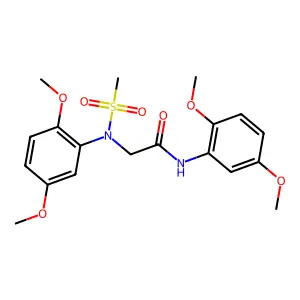 2-(2,5-dimethoxy-N-methylsulfonylanilino)-N-(2,5-dimethoxyphenyl)acetamide structure