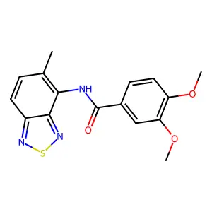 3,4-dimethoxy-N-(5-methyl-2,1,3-benzothiadiazol-4-yl)benzamide structure