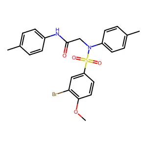 2-(N-(3-bromo-4-methoxyphenyl)sulfonyl-4-methylanilino)-N-(4-methylphenyl)acetamide structure