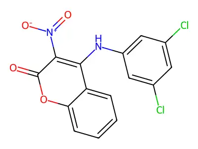 4-(3,5-Dichloroanilino)-3-nitro-1-benzopyran-2-one structure