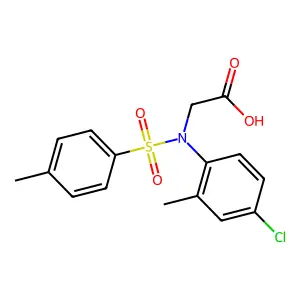 N-(4-chloro-2-methylphenyl)-N-[(4-methylphenyl)sulfonyl]glycine structure