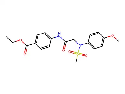 Ethyl 4-({[4-methoxy(methylsulfonyl)anilino]acetyl}amino)benzoate structure