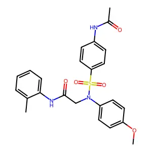 2-(N-(4-acetamidophenyl)sulfonyl-4-methoxyanilino)-N-(2-methylphenyl)acetamide structure