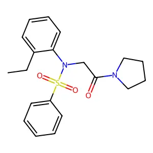 N-(2-ethylphenyl)-N-(2-oxo-2-pyrrolidin-1-ylethyl)benzenesulfonamide structure
