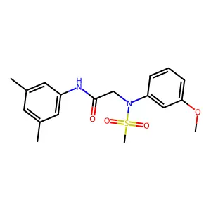 N-(3,5-Dimethylphenyl)-2-[(3-methoxyphenyl)(methylsulfonyl)amino]acetamide structure
