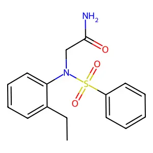 2-[N-(benzenesulfonyl)-2-ethylanilino]acetamide structure