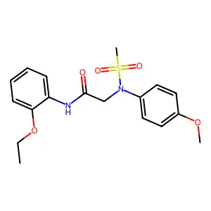 N-(2-ethoxyphenyl)-2-(4-methoxy-N-methylsulfonylanilino)acetamide structure