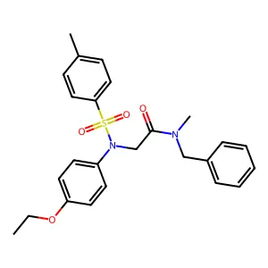 N-benzyl-2-(4-ethoxy-N-(4-methylphenyl)sulfonylanilino)-N-methylacetamide structure