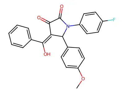 4-benzoyl-1-(4-fluorophenyl)-3-hydroxy-5-(4-methoxyphenyl)-1H-pyrrol-2(5H)-one structure