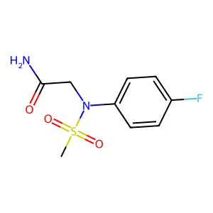 2-(4-氟-N-甲基磺酰基苯氨基)乙酰胺 structure