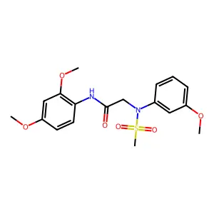 N-(2,4-dimethoxyphenyl)-2-(3-methoxy-N-methylsulfonylanilino)acetamide structure