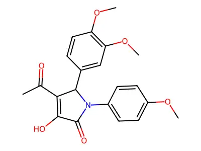 3-acetyl-2-(3,4-dimethoxyphenyl)-4-hydroxy-1-(4-methoxyphenyl)-2H-pyrrol-5-one structure