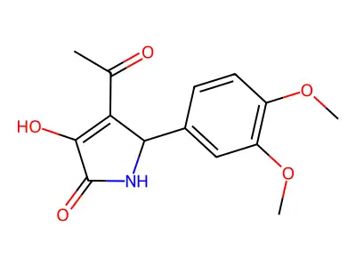3-Acetyl-2-(3,4-dimethoxyphenyl)-4-hydroxy-1,2-dihydropyrrol-5-one structure