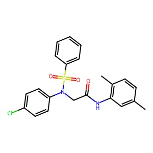 2-[N-(benzenesulfonyl)-4-chloroanilino]-N-(2,5-dimethylphenyl)acetamide structure