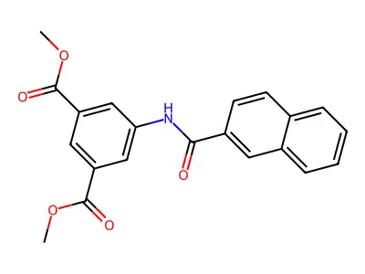 Dimethyl 5-(2-naphthoylamino)isophthalate structure