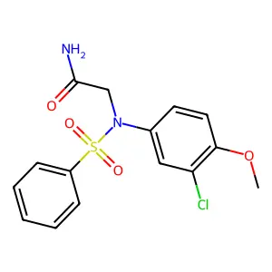2-[N-(benzenesulfonyl)-3-chloro-4-methoxyanilino]acetamide structure