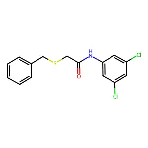 2-(benzylthio)-N-(3,5-dichlorophenyl)acetamide structure