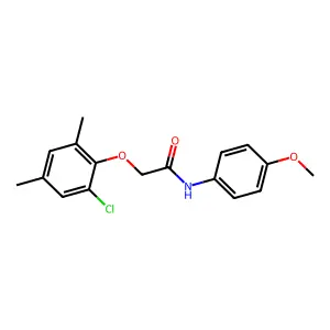 2-(2-chloro-4,6-dimethylphenoxy)-N-(4-methoxyphenyl)acetamide structure