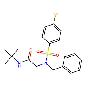 2-[benzyl-(4-bromophenyl)sulfonylamino]-N-tert-butylacetamide structure