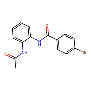 N-(2-acetamidophenyl)-4-bromobenzamide structure