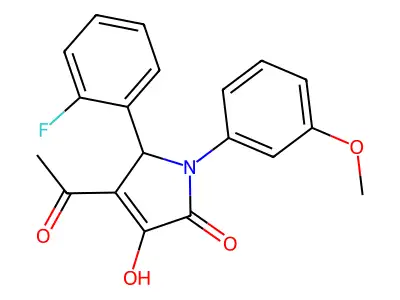 3-acetyl-2-(2-fluorophenyl)-4-hydroxy-1-(3-methoxyphenyl)-2H-pyrrol-5-one structure