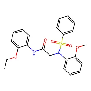 2-[N-(benzenesulfonyl)-2-methoxyanilino]-N-(2-ethoxyphenyl)acetamide structure