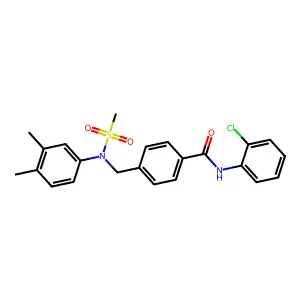 N-(2-chlorophenyl)-4-[(3,4-dimethyl-N-methylsulfonylanilino)methyl]benzamide structure