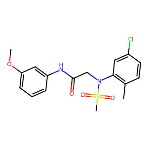 2-(5-chloro-2-methyl-N-methylsulfonylanilino)-N-(3-methoxyphenyl)acetamide structure