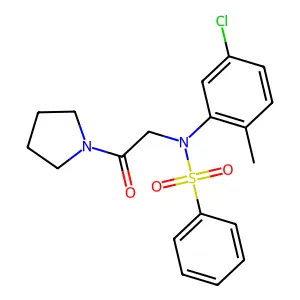 N-(5-chloro-2-methylphenyl)-N-[2-oxo-2-(pyrrolidin-1-yl)ethyl]benzenesulfonamide structure
