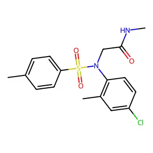 2-(4-chloro-2-methyl-N-(4-methylphenyl)sulfonylanilino)-N-methylacetamide structure