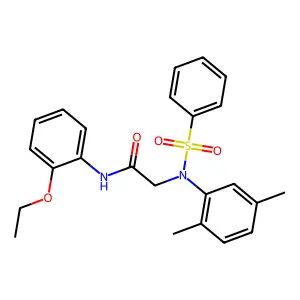 2-[N-(benzenesulfonyl)-2,5-dimethylanilino]-N-(2-ethoxyphenyl)acetamide structure