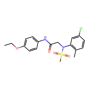 2-(5-chloro-2-methyl-N-methylsulfonylanilino)-N-(4-ethoxyphenyl)acetamide structure