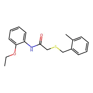 N-(2-ethoxyphenyl)-2-[(2-methylbenzyl)sulfanyl]acetamide structure