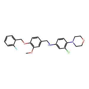 3-chloro-N-{4-[(2-fluorobenzyl)oxy]-3-methoxybenzyl}-4-(morpholin-4-yl)aniline structure
