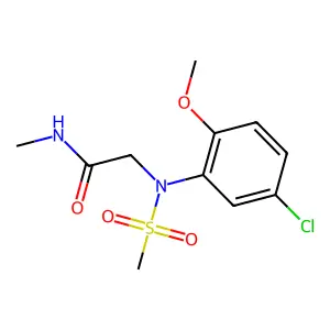 2-(5-chloro-2-methoxy-N-methylsulfonylanilino)-N-methylacetamide structure