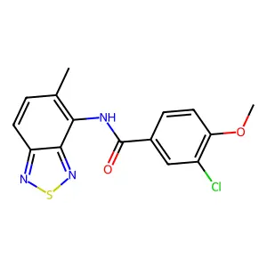 3-chloro-4-methoxy-N-(5-methyl-2,1,3-benzothiadiazol-4-yl)benzamide structure