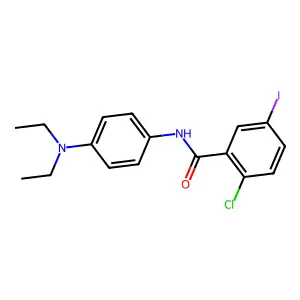2-chloro-N-[4-(diethylamino)phenyl]-5-iodobenzamide structure