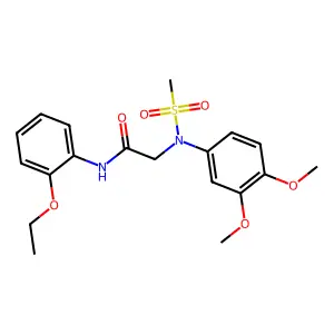 2-(3,4-dimethoxy-N-methylsulfonylanilino)-N-(2-ethoxyphenyl)acetamide structure