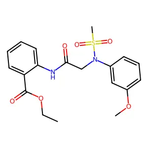 Ethyl 2-({[3-methoxy(methylsulfonyl)anilino]acetyl}amino)benzoate structure